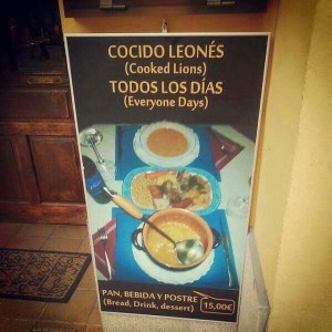Translation mistakes - Would you eat cooked lions everybody days?