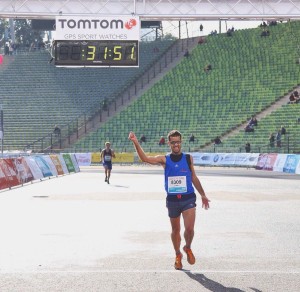 Luis Escriche arrives third on the 10k trial - Munich 2016