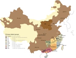 Mapa de lenguas chinas