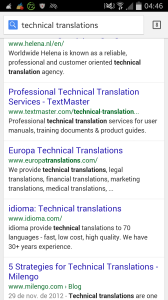A technical translation company offering "tanslations"