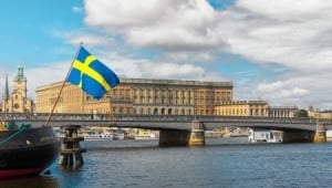 Sweden - Stockholm and Swedish Flag