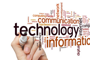 information technology concept word cloud background