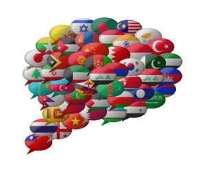 banderas de países con idiomas extendidos e idiomas minoritarios