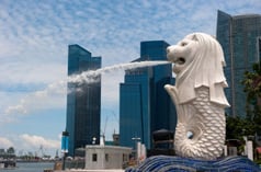 Estatua de Merlion - símbolo de Singapur